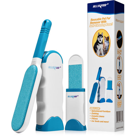 Lint Brush and Pet Hair Remover for Laundry, Clothes, Couches, Car Seats, Furniture and Fabric. Travel Brush Included.(SKY BLUE)
