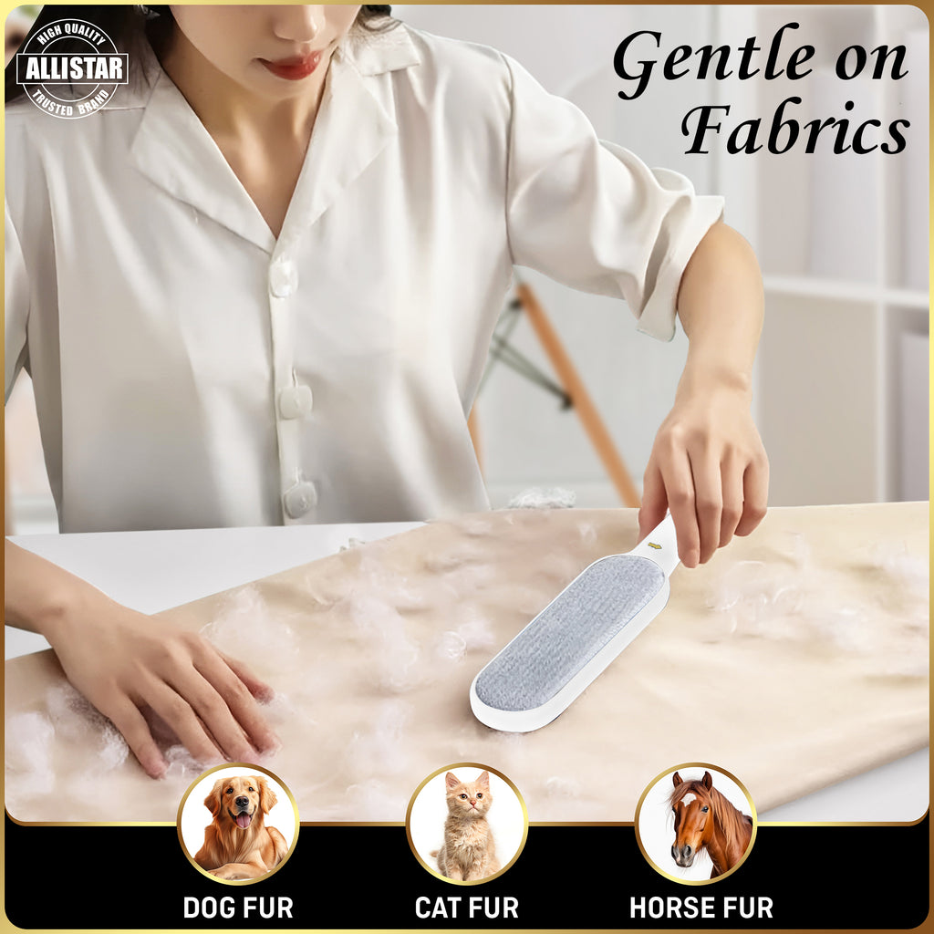 Lint brush design gently removes dog fur, cat fur, and lint on fabrics