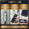 Detailed instructions on how to use reusable lint brush with self cleaning base