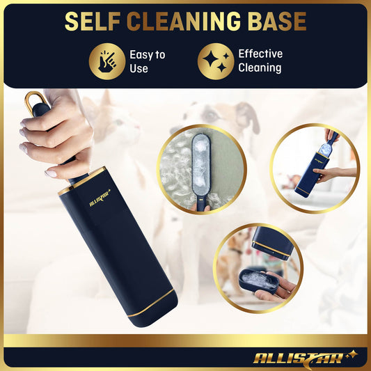Lint Brush, Lint Remover, and Pet Hair Remover for Laundry, Clothes, Couches, Car Seats, Furniture and Fabric. (MIDNIGHT BLUE)